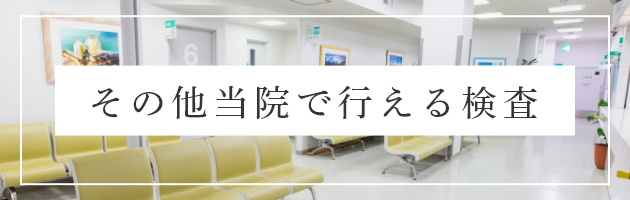 その他当院で行える検査